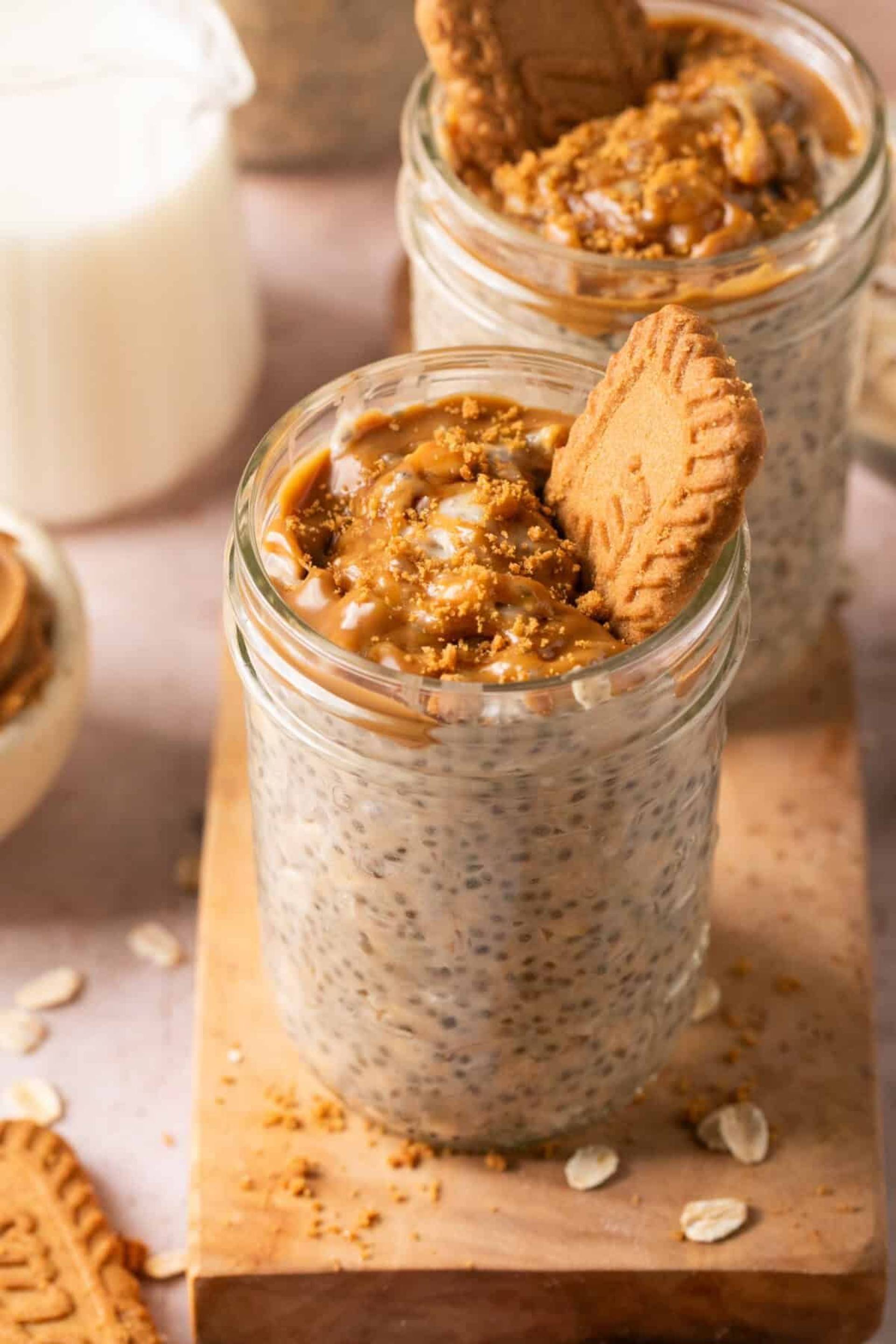 Overnight oats Biscoff