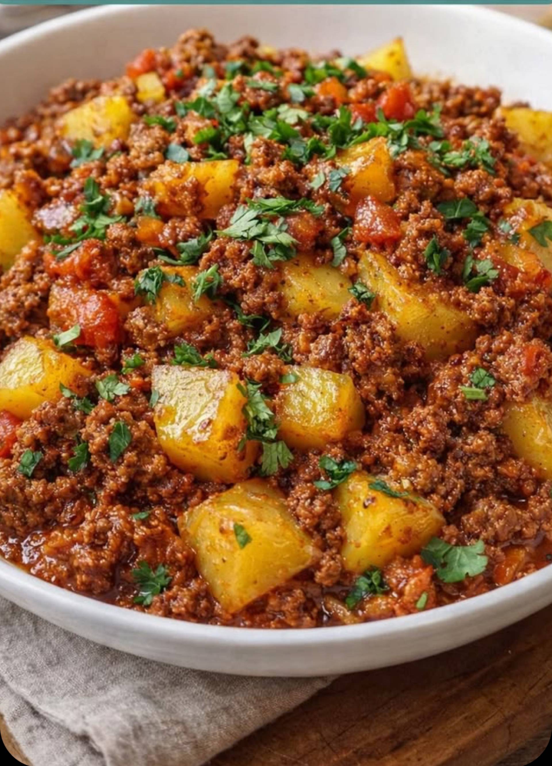 ALOO KEEMA GROUND BEEF WITH POTATOES & VEGGIES