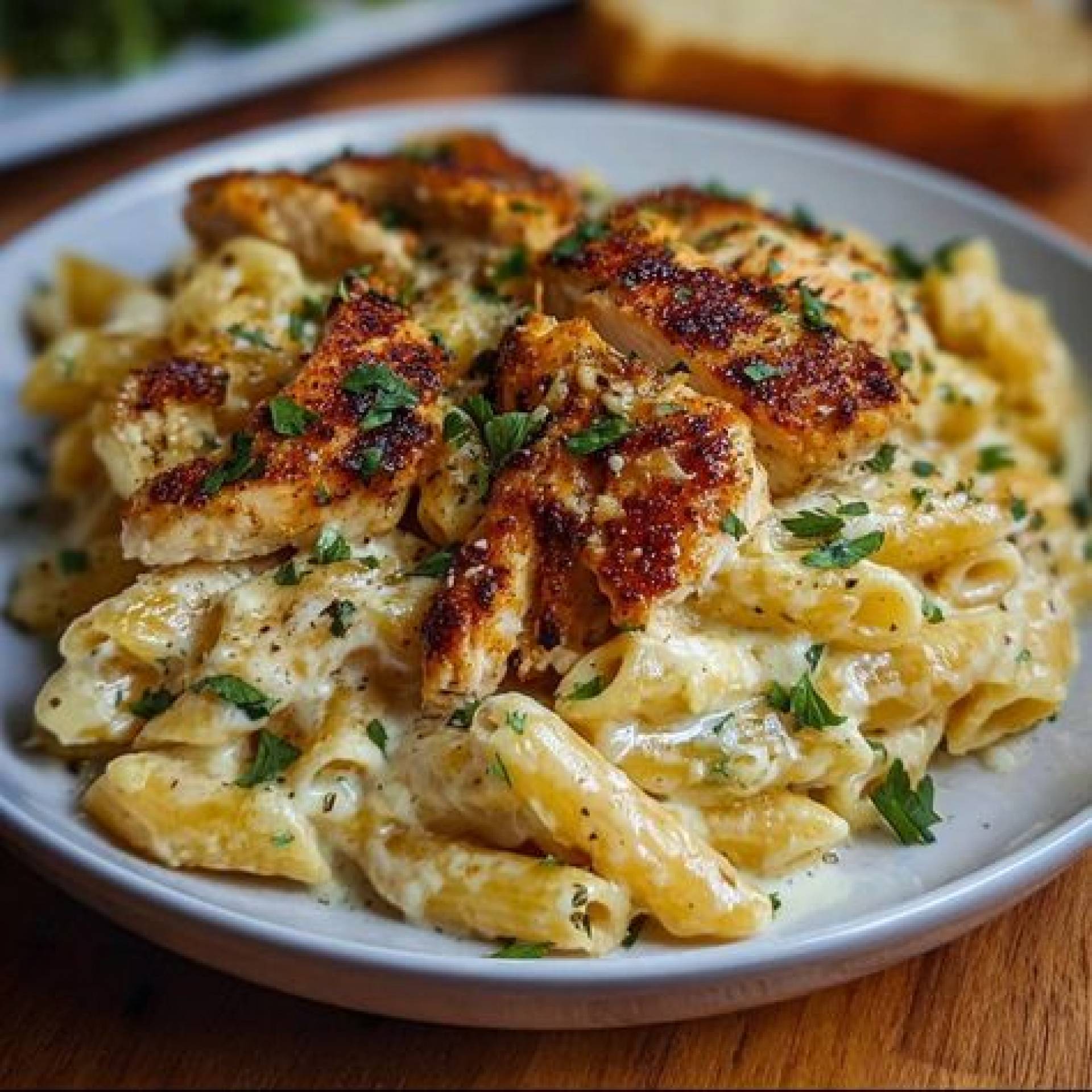 Creamy garlic Chicken pasta